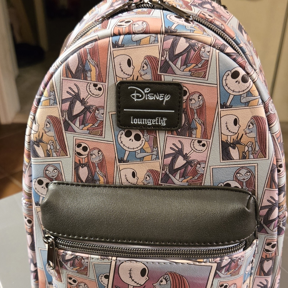 Loungefly The Nightmare Before Christmas Jack & Sally Photos Mini Backpack